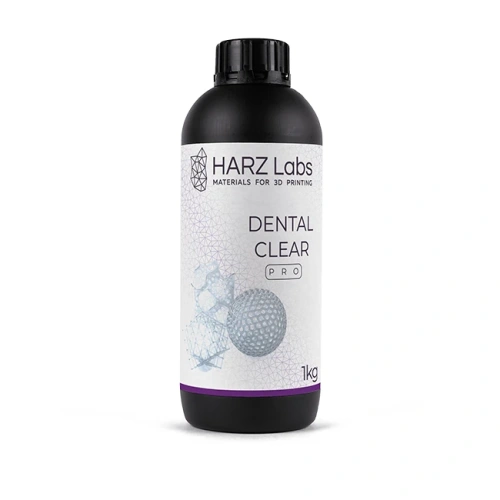 HARZLabs Dental Clear PRO - фотополимерная смола для печати прозрачных сплинтов и капп, цвет прозрачный, 1 кг | HARZ Labs (Россия)