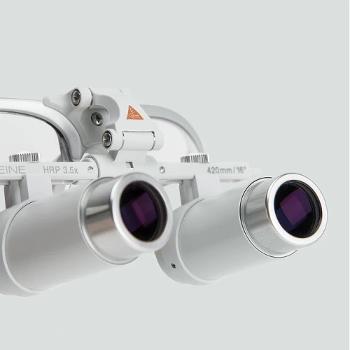 Heine HRP Set C - бинокулярные лупы высокого разрешения с увеличением 3,5х, 4х и 6х и креплением на шлеме без защитного щитка S-Guard | Heine (Германия)