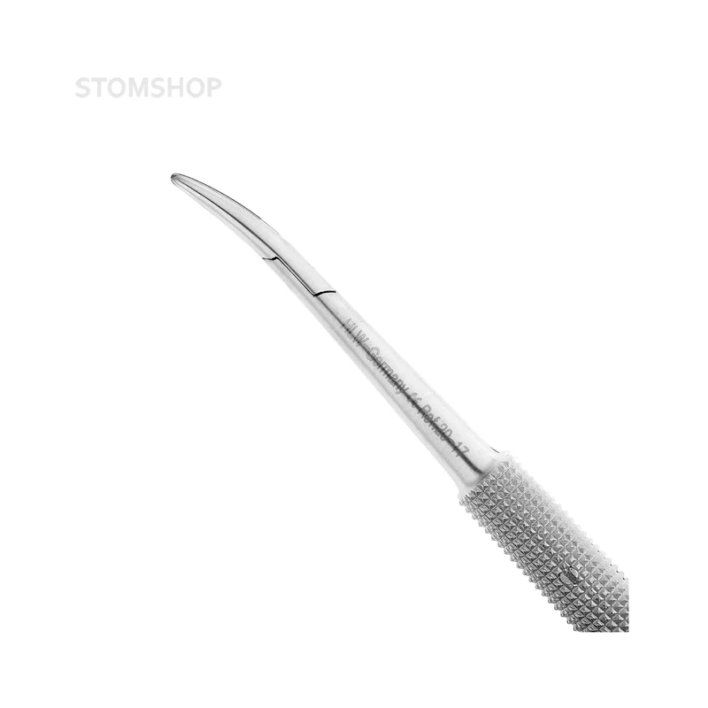 Иглодержатель хирургический изогнутый Castroviejo-Gomel TC, длина 140 мм | HLW Dental Instruments (Германия)