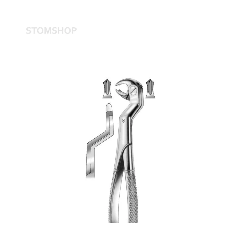 HSA 080-22 - щипцы Routurier для удаления левых нижних моляров, форма 22 1/2 L | Karl Hammacher GmbH (Германия)
