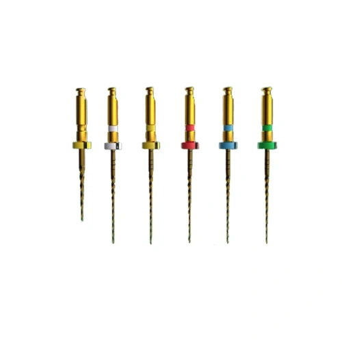 E-FLEX Gold - машинные файлы NiTi с памятью формы, длина 25 мм, 17/08, 15/04, 20/04, 25/04, 30/04, 35/04, 6 шт. | Eighteeth (Китай)
