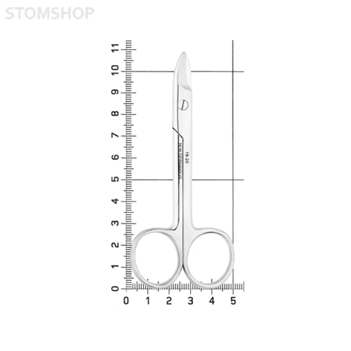 Ножницы коронковые изогнутые, 100 мм, зубчатые | HLW Dental Instruments (Германия)