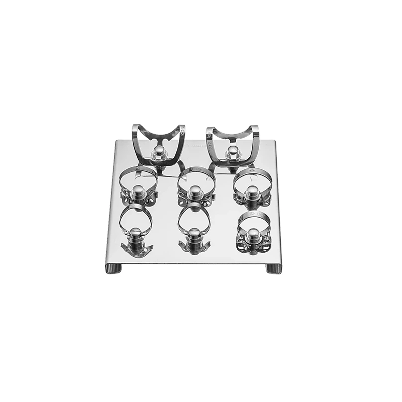 Brinker Plus Set - набор из 8 кламмеров на подставке из нержавеющей стали | Dentech Corporation (Япония)