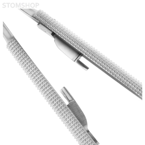 Иглодержатель хирургический прямой Castroviejo-Gomel TC, длина 140 мм | HLW Dental Instruments (Германия)