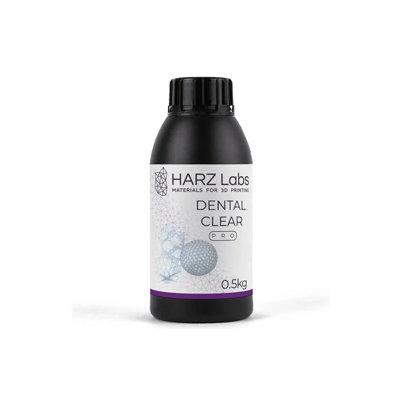 HARZ Labs Dental Clear PRO - фотополимерная смола, прозрачная, 0.5 кг | HARZ Labs (Россия)