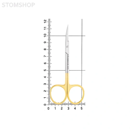 Ножницы хирургические изогнутые Iris-Schere TC, 115 мм | HLW Dental Instruments (Германия)