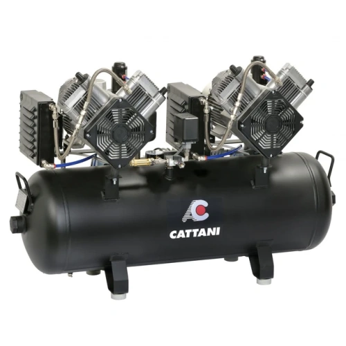 Cattani AC400 100-320 - 3-х фазный компрессор на 5-6 установок, 2 мотора по 2 цилиндра, с двумя осушителями | Cattani (Италия)