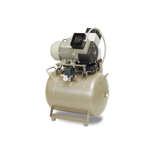 EKOM DK50 2V/50 S/M - безмасляный компрессор для 2-x стоматологических установок с кожухом, с осушителем, с ресивером 50 л | EKOM (Словакия)