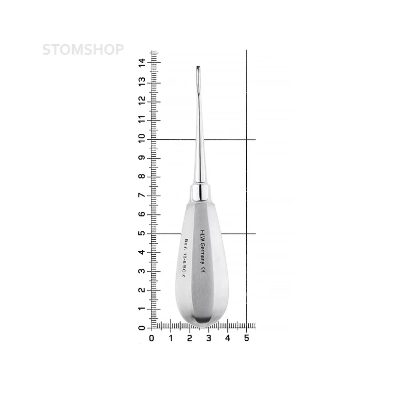 Элеватор Bein, зубчатый, изогнутый, 2 мм (13-6BCZ) | HLW Dental Instruments (Германия)