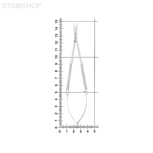 Ножницы хирургические изогнутые Castroviejo-Gomel, 140 мм | HLW Dental Instruments (Германия)