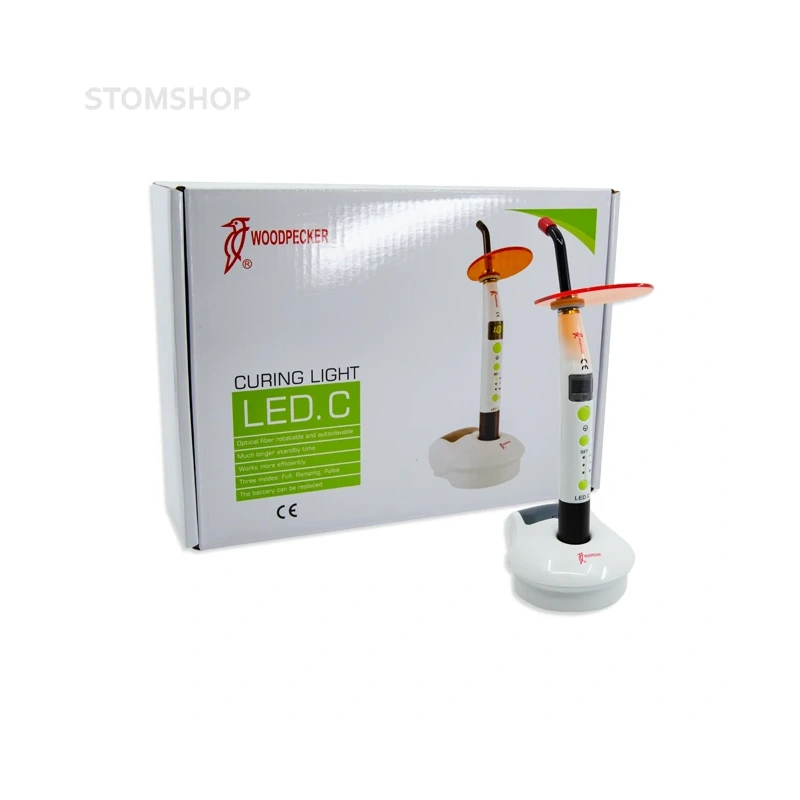 LED.C - компактная беспроводная светодиодная фотополимеризационная лампа, с двумя аккумуляторами | Woodpecker (Китай)