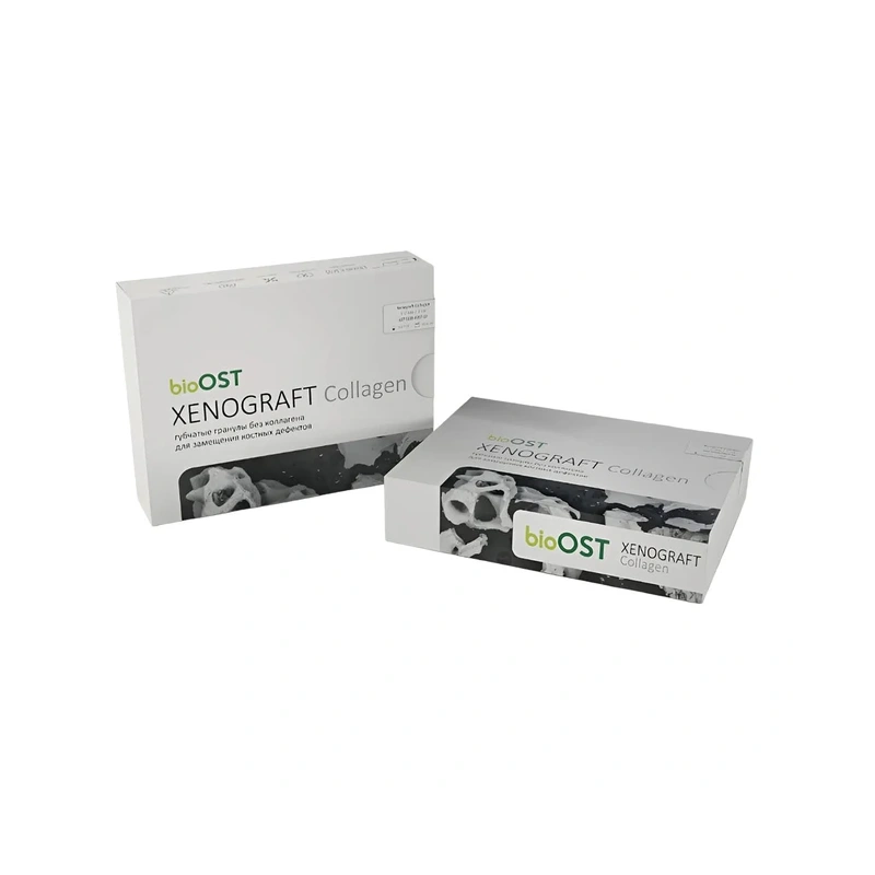 BioOST XENOGRAFT Collagen - губчатые костные гранулы с коллагеном, размер 0.25-1.0 мм, объем 1.0 сс | Cardioplant (Россия)