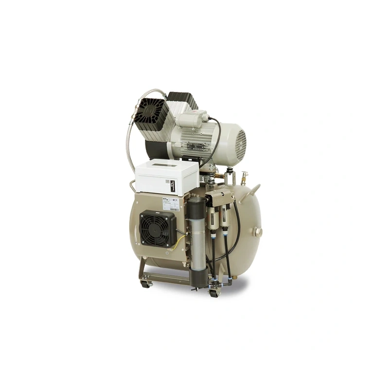 EKOM DK50 2V/50 S - безмасляный компрессор для 2-x стоматологических установок с кожухом, без осушителя, с ресивером 50 л | EKOM (Словакия)
