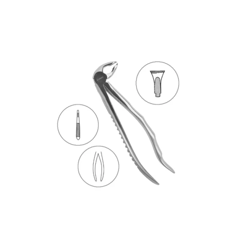 Щипцы для удаления зубов нижние, премоляры с глубоким захватом | HLW Dental Instruments (Германия)