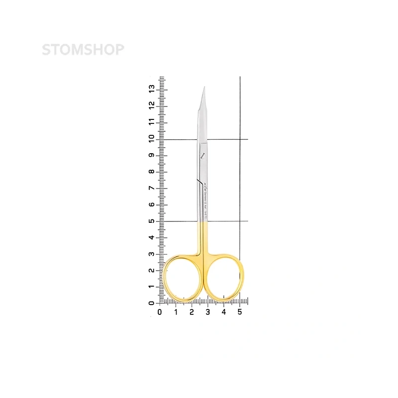 Ножницы хирургические изогнутые Goldmann-Fox TC,125 мм | HLW Dental Instruments (Германия)