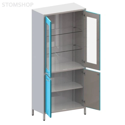 Шме-2см - шкаф закрытого типа, 2 секции, дверца из стекла в металлической рамке | Виталия (Россия)