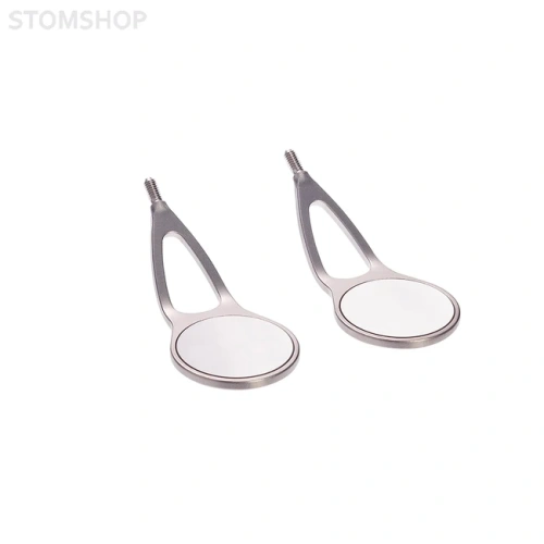 MEGAretract FS Rhodium bifurcated stem - cтоматологическое зеркало родиевое, 24 мм | Hahnenkratt (Германия)