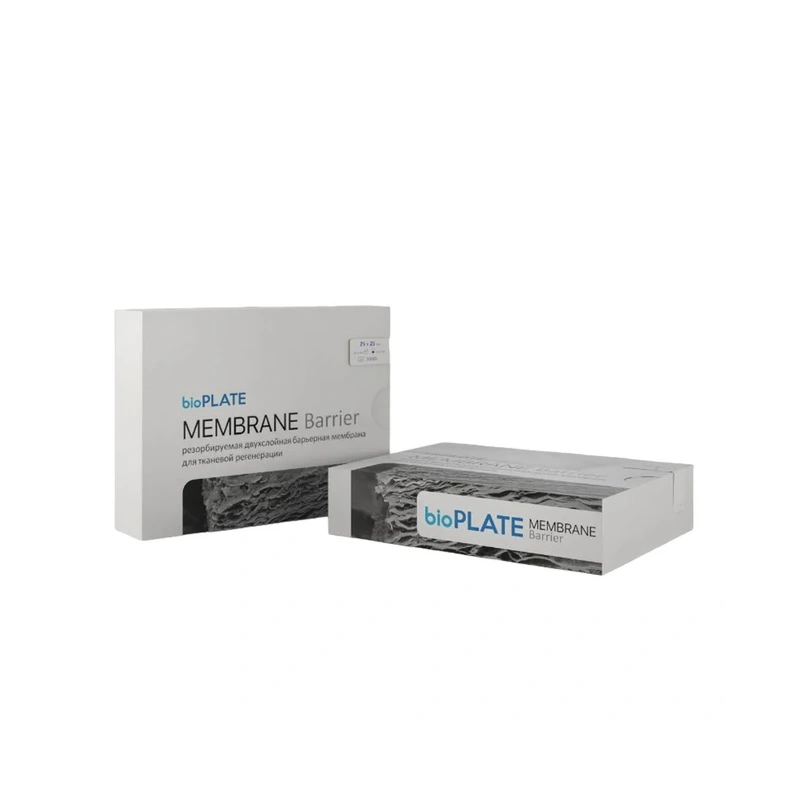 bioPLATE Membrane Barrier - биорезорбируемая двухслойная барьерная мембрана, размер 15х20 мм | Cardioplant (Россия)