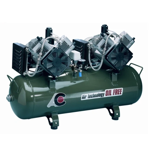 Cattani 300-952 - безмасляный стоматологический компрессор для 16-ти стоматологических установок, с 2 шестицилиндровыми двигателями, c 4 осушителями, с ресивером 300 л, 952 л/мин | Cattani (Италия)