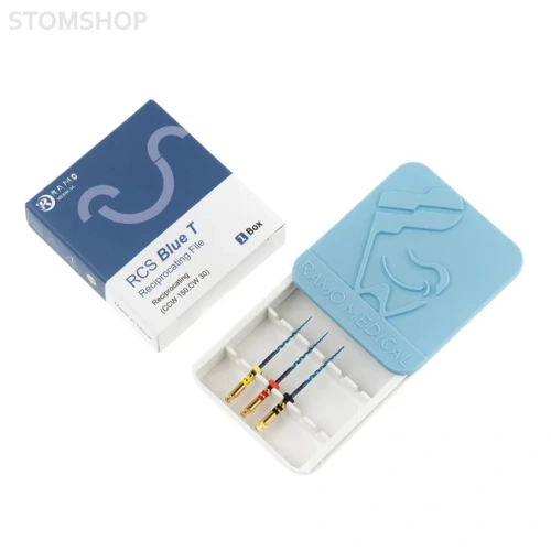 RCS Blue T Reciprocating - машинные файлы, размеры 20/06, 25/06, 40/06, длина 25 мм, 3 шт. | Ramo Medical (Китай)