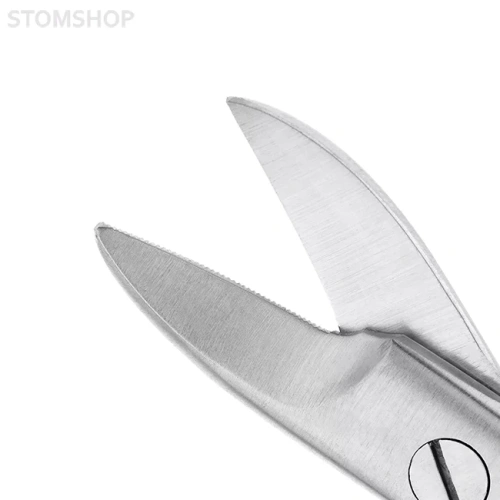 Ножницы коронковые изогнутые, 100 мм, зубчатые | HLW Dental Instruments (Германия)