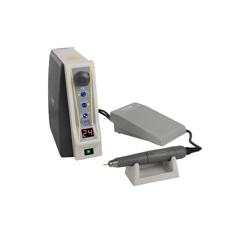 FORTE 200a/F100 aIII - бесщеточный микромотор с наконечником F100 aIII, педаль с регулировкой скорости наконечника, 50000 об/мин | Saeshin (Ю. Корея)