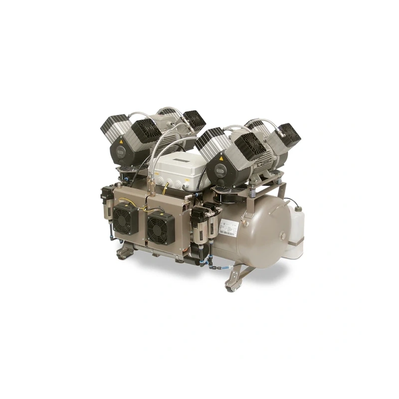 EKOM DK50 2X4VR/110/M - безмасляный компрессор для централизованной компрессорной без кожуха, с осушителем, с ресивером 110 л | EKOM (Словакия)