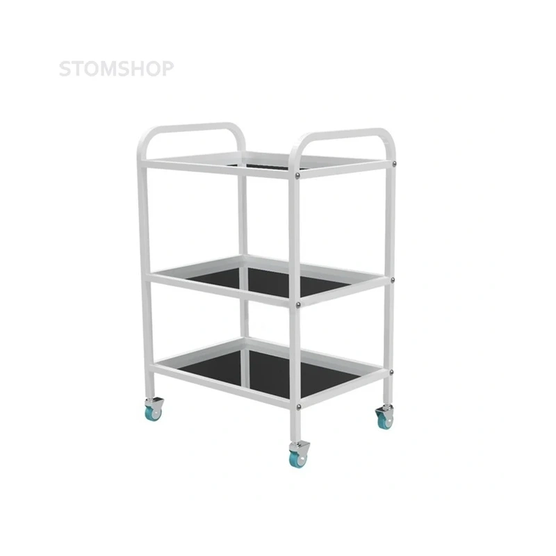СМИ-03 - передвижной инструментальный столик, колеса из серой резины, 3 полки | ВЗМО (Россия)