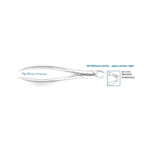 Щипцы для удаления зубов верхние, моляры правые (11-89) | HLW Dental Instruments (Германия)