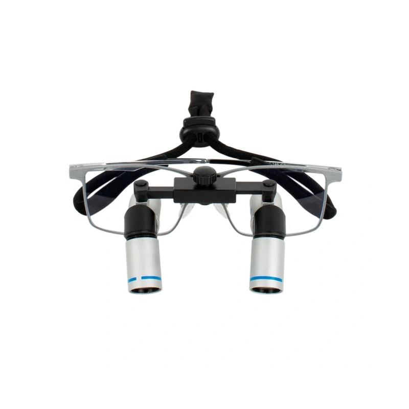 EM5.0X + Titanium frame - эргономичные бинокулярные лупы системы Flip-up на титановой оправе, с синхронной регулировкой межзрачкового расстояния, увеличение 5.0х | Ymarda (Китай)