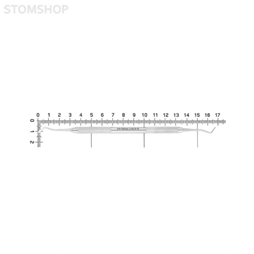 Гладилка комбинированная с шаровидным штопфером, 1,0 мм (29-26) | HLW Dental Instruments (Германия)