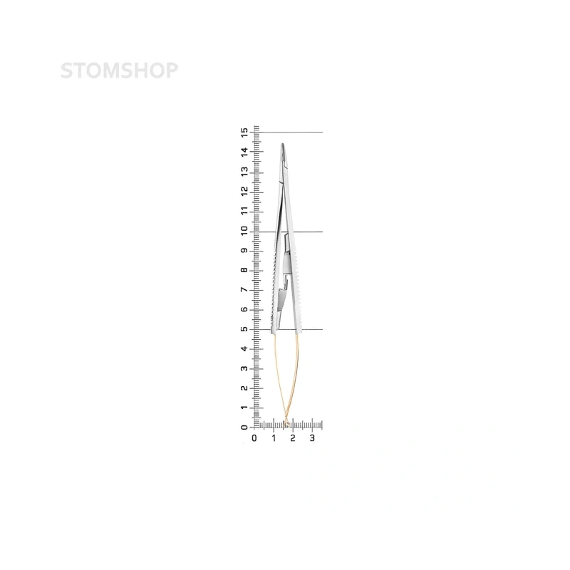 Микроиглодержатель TUC CASTROVIEJO изогнутый, 14 см | Nopa Instruments (Германия)