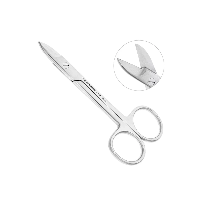 Ножницы коронковые прямые, 100 мм, зубчатые | HLW Dental Instruments (Германия)