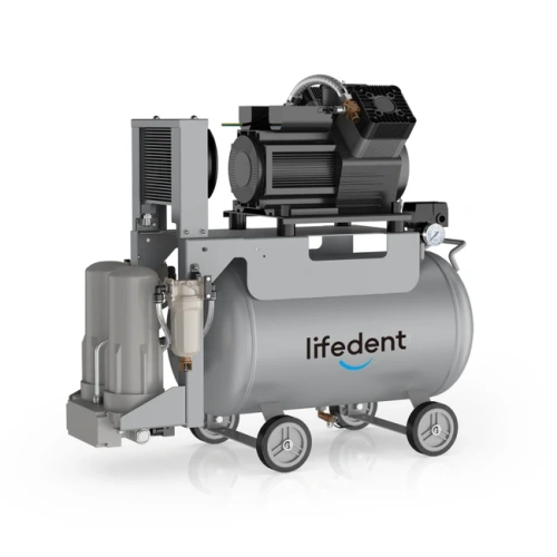 Lifedent SS150 - безмасляный компрессор для 3-4 установок, с осушителем, без кожуха, с ресивером 60 л, 165 л/мин | Lifedent (Китай)