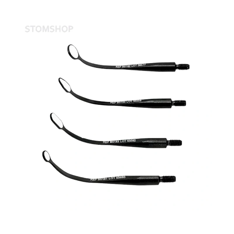 BLACK MICROflex ultra - стоматологическое ультраяркое микрозеркало с гнущейся ручкой, антибликовое DLC-покрытие, каплевидная форма, 3х6 мм | Hahnenkratt (Германия)