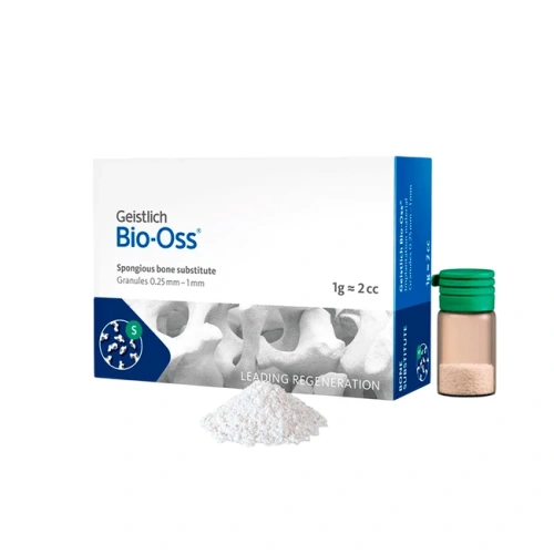 BIO-OSS - натуральный костнозамещающий материал, 1.0 г, гранулы 0.25-1 мм, размер S | Geistlich Pharma (Швейцария)