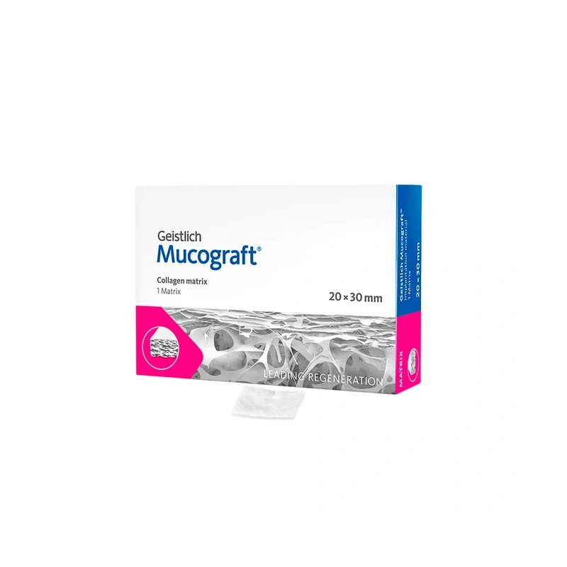 Mucograft - мембрана коллагеновая защитная васкуляризируемая, 20х30 мм | Geistlich Pharma (Швейцария)
