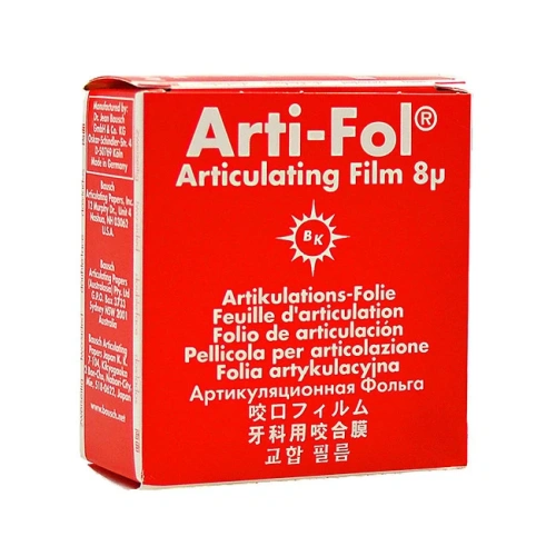 Bausch BK 25 Arti-Fol - фольга окклюзионная двусторонняя красная, толщина 8 мкм, рулон 22 мм x 20 м | Bausch (Германия)