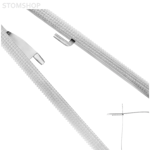 Иглодержатель хирургический прямой Castroviejo-Gomel TC, длина 160 мм | HLW Dental Instruments (Германия)