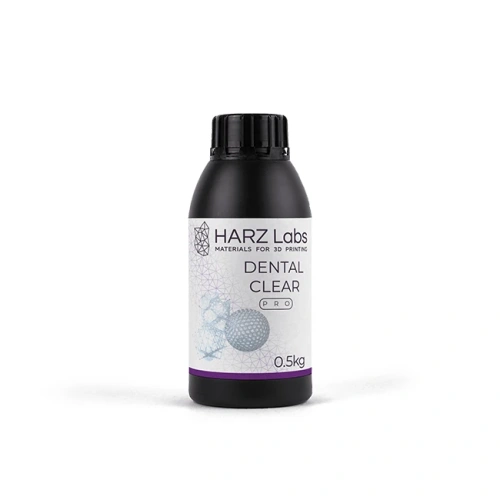 HARZLabs Dental Clear PRO - фотополимерная смола для печати прозрачных сплинтов и капп, цвет прозрачный, 0.5 кг | HARZ Labs (Россия)
