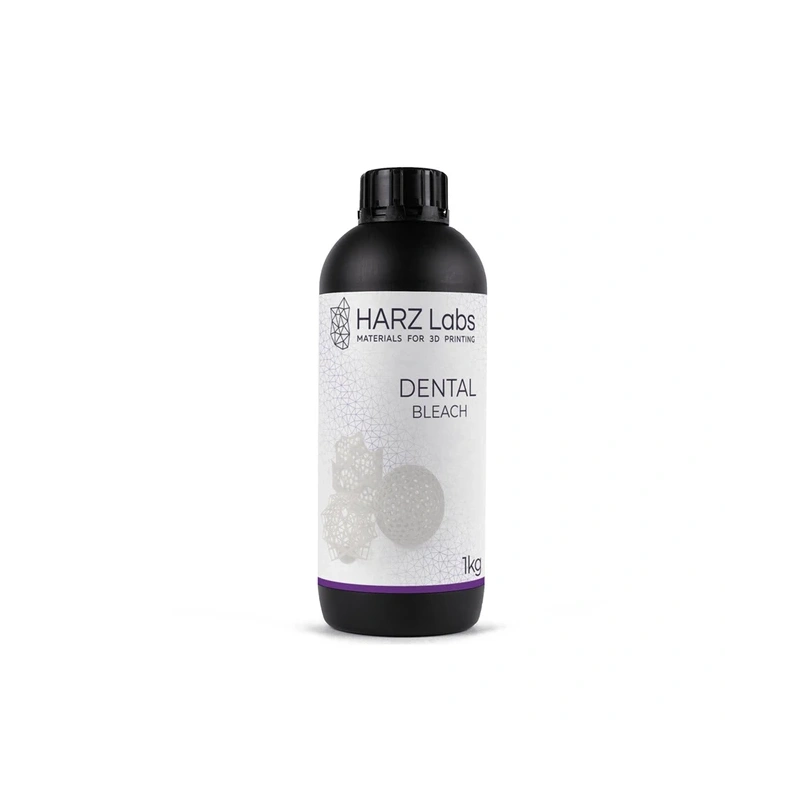 HARZ Labs Dental Bleach - фотополимерная смола для изготовления мостов и временных коронок, белый цвет, 1 кг | HARZ Labs (Россия)