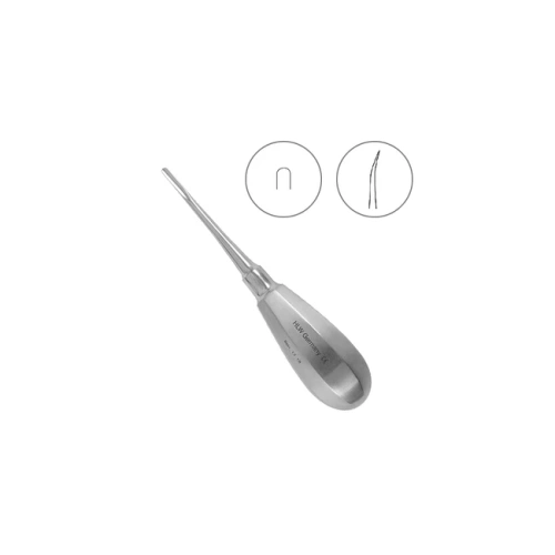 Элеватор Bein, изогнутый, 3 мм (13-1BC) | HLW Dental Instruments (Германия)