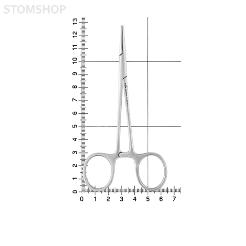 Зажим хирургический Kocherklemme изогнутый с зубчиками, 12,5 см | HLW Dental Instruments (Германия)