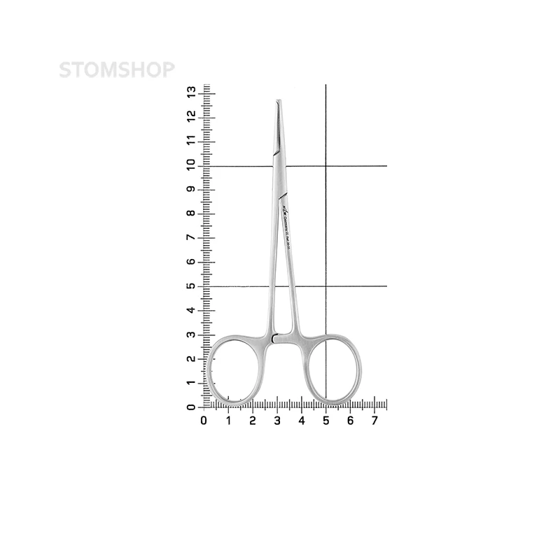 Зажим хирургический Kocherklemme изогнутый с зубчиками, 12,5 см | HLW Dental Instruments (Германия)